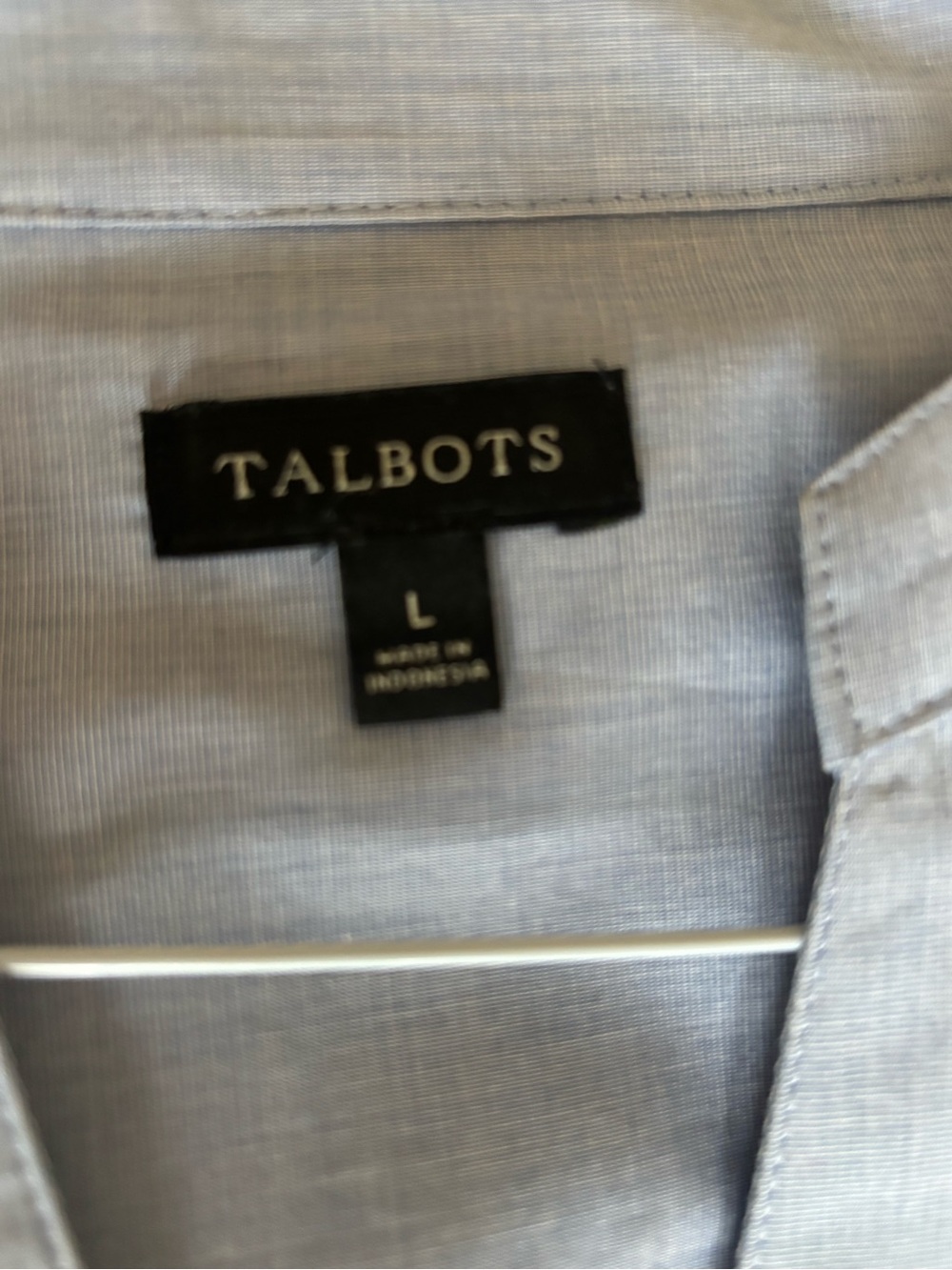 Talbots Pale Blue Collared Button-Up Shirt - Picture 3 of 7